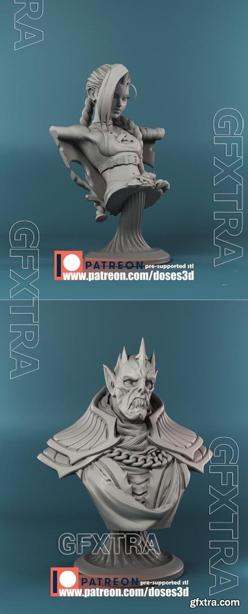Jinx Bust and Vampire Bust – 3D Print Model