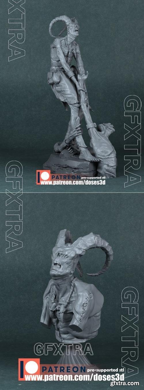 Helheim Slaves Statue and Bust – 3D Print Model