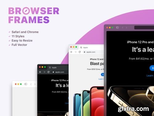 Browser Frames Mockups Ui8.net