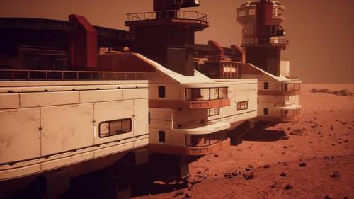 Videohive - Future of Space Exploration a Base on Mars - 47592609