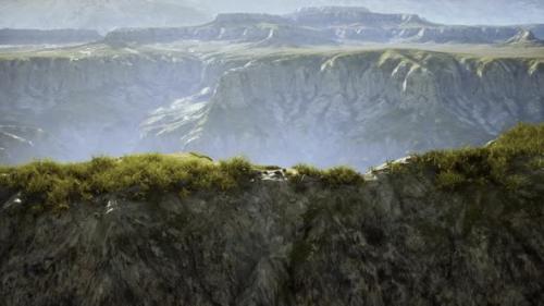 Videohive - Afghanistan's Valley Surrounded By Mountains and Filled with Dry Grass - 47592778