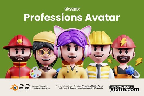 Professions Avatar 3D Icon Pack BDJNKQQ