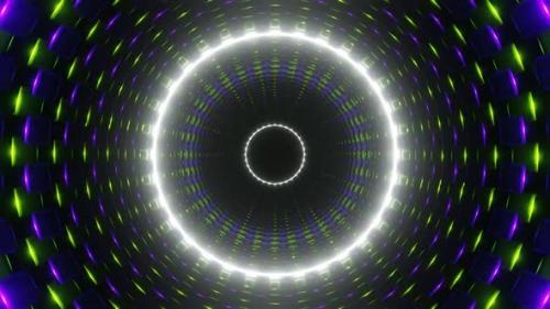 Videohive - Purple And Lime With White Cylindrical Mechanism Background Vj Loop In HD - 47574173