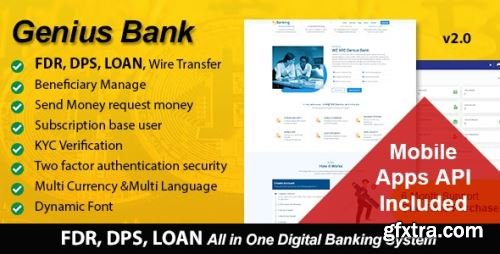 CodeCanyon - Genius Bank - All in One Digital Banking System v3.0 - 36743149 - Nulled
