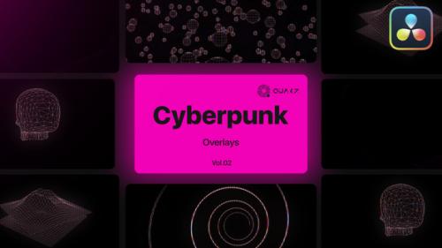Videohive - Cyberpunk Overlays for DaVinci Resolve Vol. 02 - 47631882