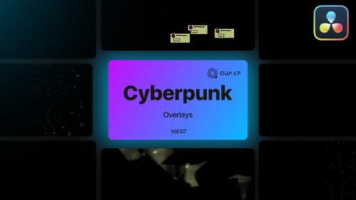 Videohive - Cyberpunk Overlays for DaVinci Resolve Vol. 07 - 47632170