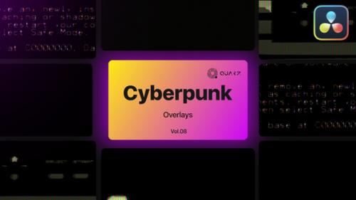 Videohive - Cyberpunk Overlays for DaVinci Resolve Vol. 08 - 47632183