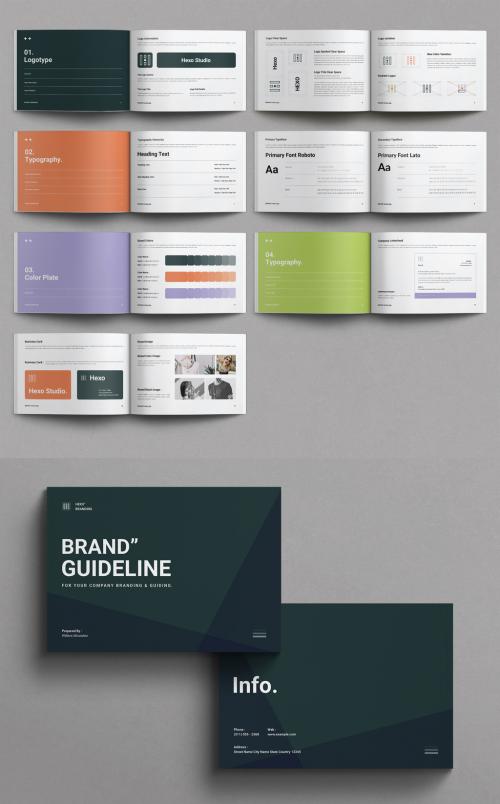Brand Guidelines Template Brochure Layout Landscape 637781643