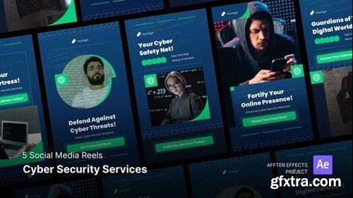Videohive Social Media Reels - Cyber Security Services After Effects Template 47637854