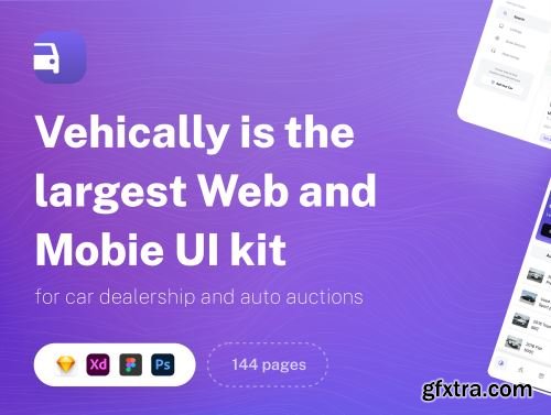 Vehically - Web and Mobile UI kit Ui8.net