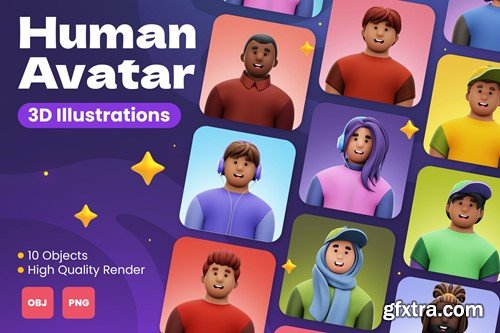 Human Avatar 3D Illustrations PPZ4Z5R