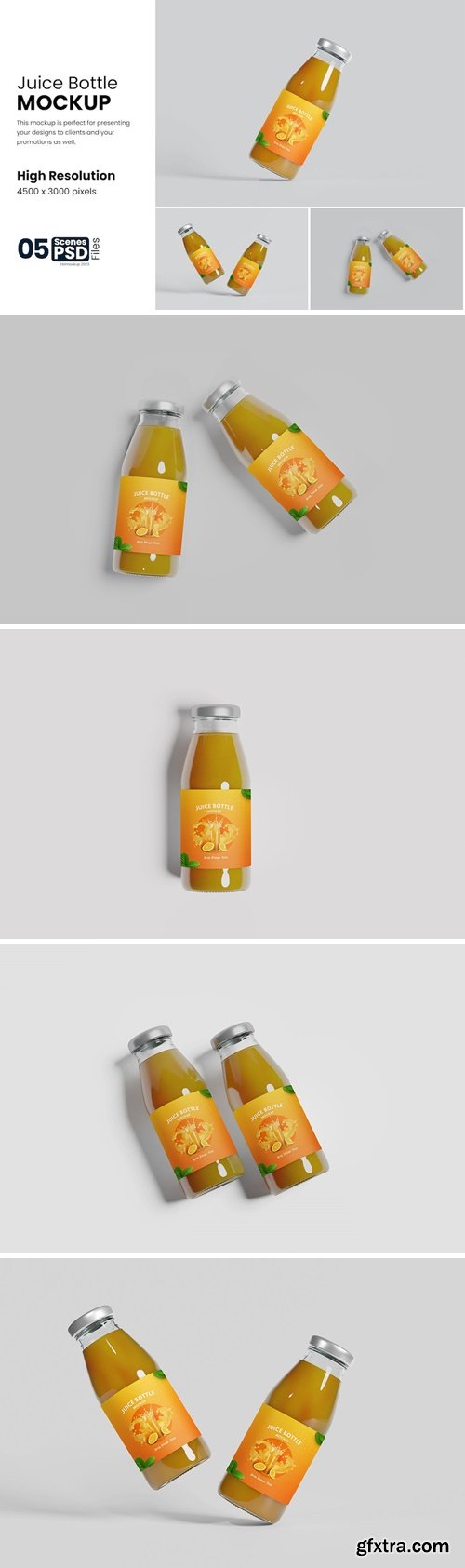 Juice Bottle Mockup U4EN9PV
