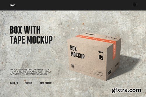 Box With Tape Mockup 8XS7KDV
