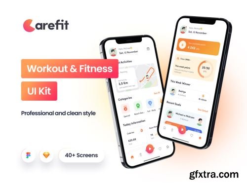 Carefit - Workout & Fitness App Ui8.net