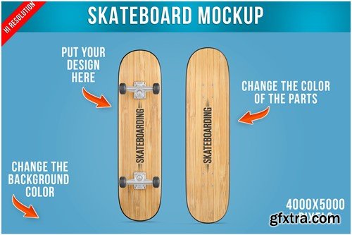 Skateboard Mockup S5Q5KAF