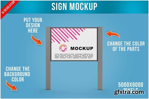 Sign Mockup QUWFHGT