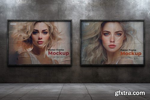 Poster Frame Mockup - in Cinematic Wall A4QNCYH