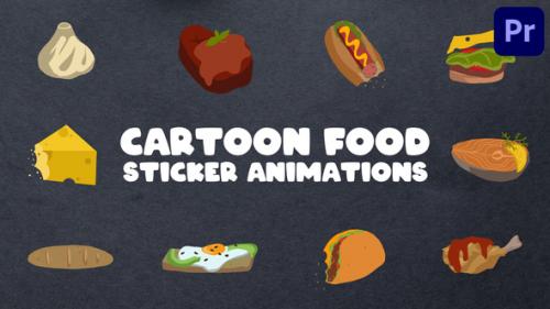Videohive - Cartoon Food Sticker Animations for Premiere Pro - 47594622
