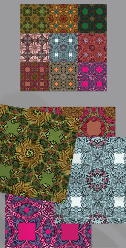 Seamless Pattern Collection with Ethic Mandala Motif 637127017
