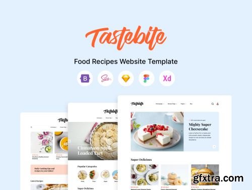 Tastebite - Food Recipes Website Template Ui8.net