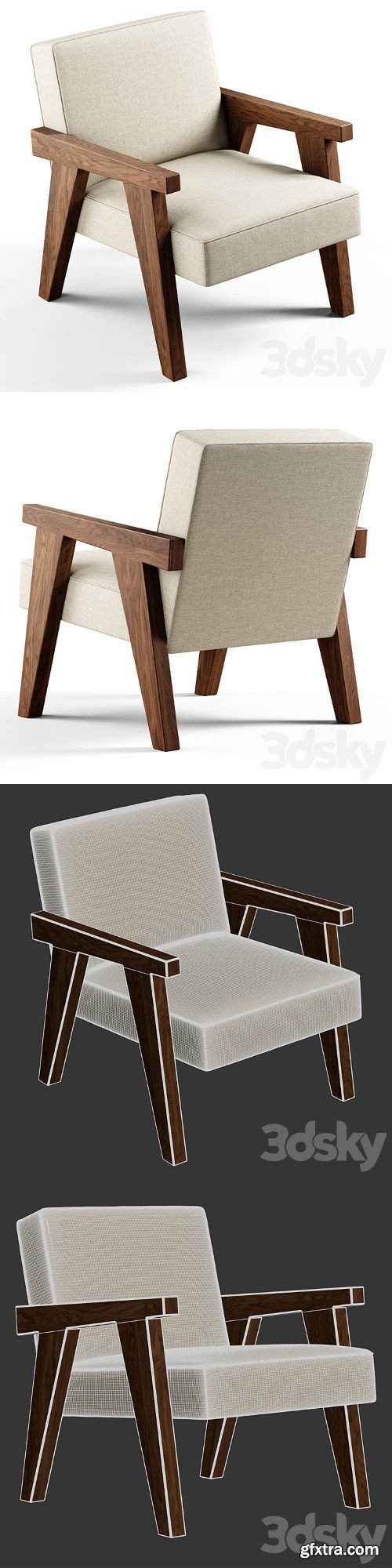 Zara Home - The walnut armchair with hemp upholstery