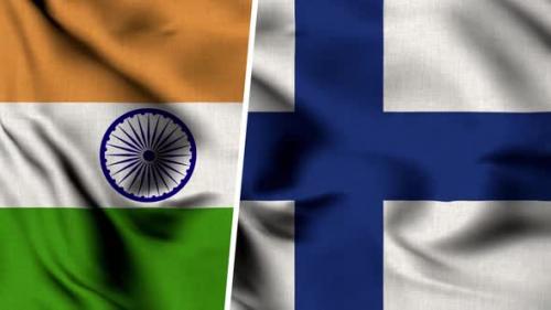 Videohive - India Flag And Flag Of Finland - 47634809