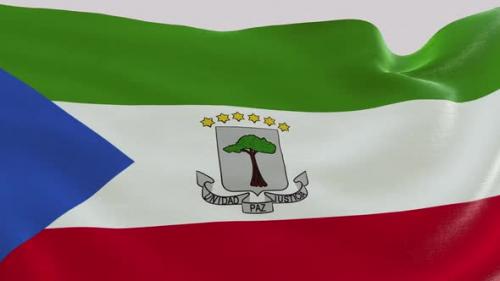 Videohive - Equatorial Guinea Fabric Flag - 47634843