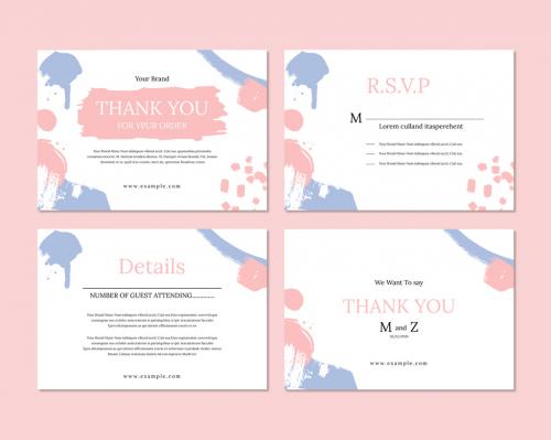 Thank You Card Layout with Pink 636960686