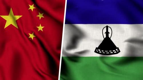 Videohive - China Flag And Flag Of Lesotho - 47634910