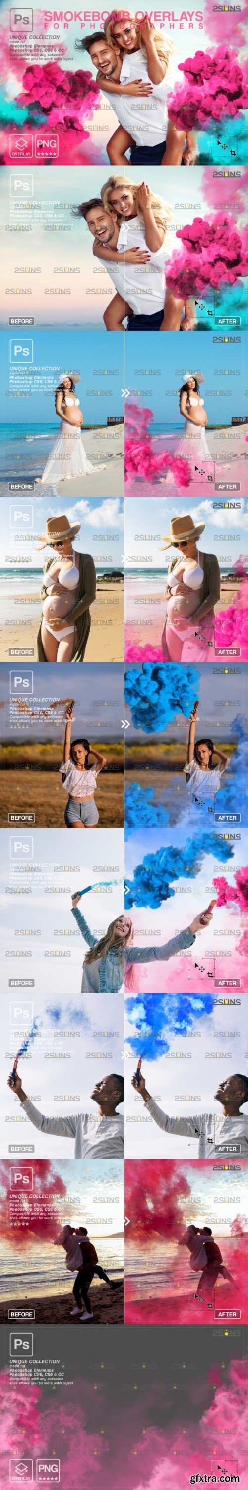 Gender Reveal Smoke Photoshop Overlay