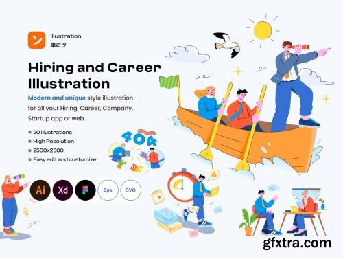 Hiring and Career Illustration Ui8.net
