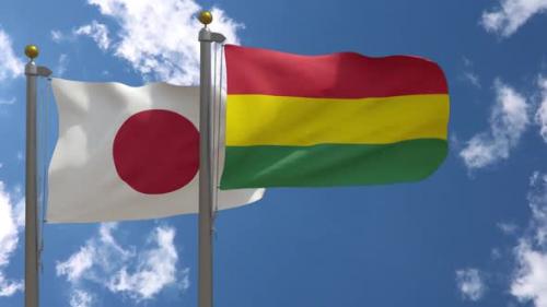 Videohive - Japan Flag Vs Bolivia Flag On Flagpole - 47645566