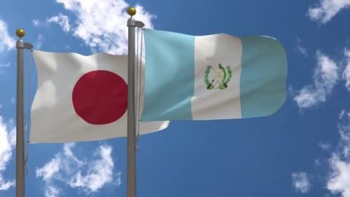 Videohive - Japan Flag Vs Guatemala Flag On Flagpole - 47646142