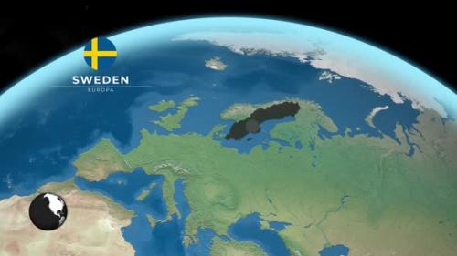Videohive - Sweden Earth Map - 47635487