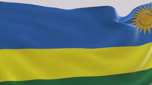 Videohive - Rwanda Fabric Flag - 47635535