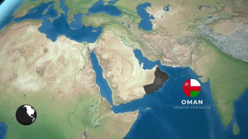 Videohive - Oman Earth Map - 47635547
