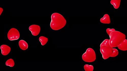Videohive - 3d flying heart - 47635686