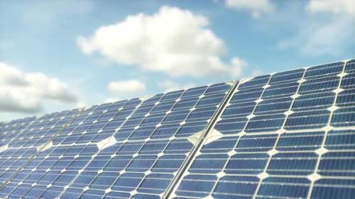Videohive - Aerial view of solar panels boards under sun power station,solar energy,renewable green alternative - 47634924