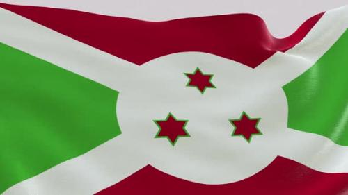 Videohive - Burundi Fabric Flag - 47635137