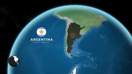 Videohive - Argentina Earth Map - 47635177