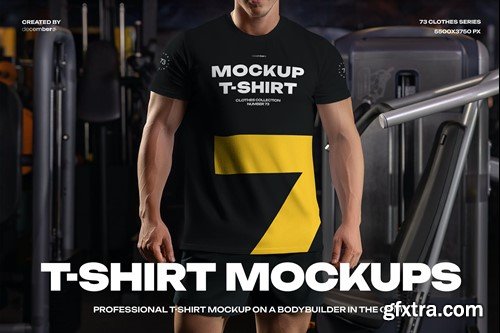 Mockup Men\'s T-shirt in the Gym BAK863U