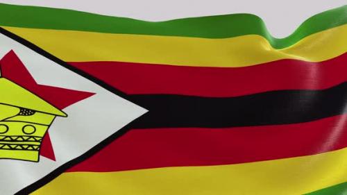 Videohive - Zimbabwe Fabric Flag - 47635253