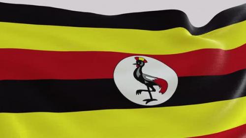 Videohive - Uganda Fabric Flag - 47635266
