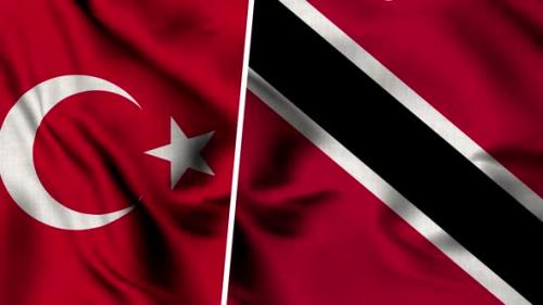 Videohive - Turkey Flag And Flag Of Trinidad - 47635276