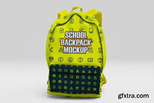 School Backpack PSD Mockup Y36CVHH