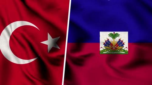Videohive - Turkey Flag And Flag Of Haiti - 47635371