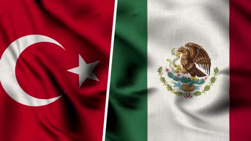 Videohive - Turkey Flag And Flag Of Mexico - 47635398