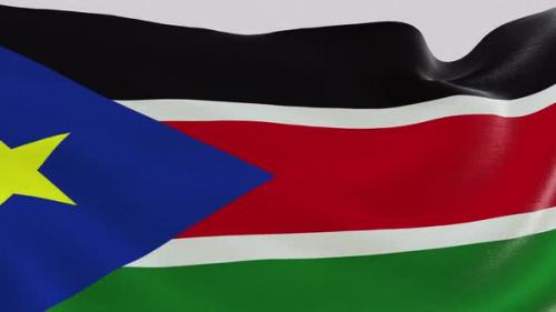 Videohive - South Sudan Fabric Flag - 47635499