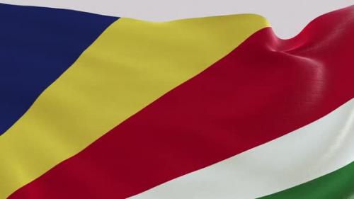 Videohive - Seychelles Fabric Flag - 47635515