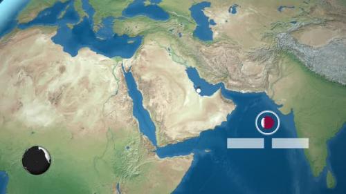 Videohive - Qatar Earth Map - 47635536